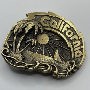 Vtg 1981 California State Belt Buckle 148 Ltd Ed EUC Beach Surf Retro Festival